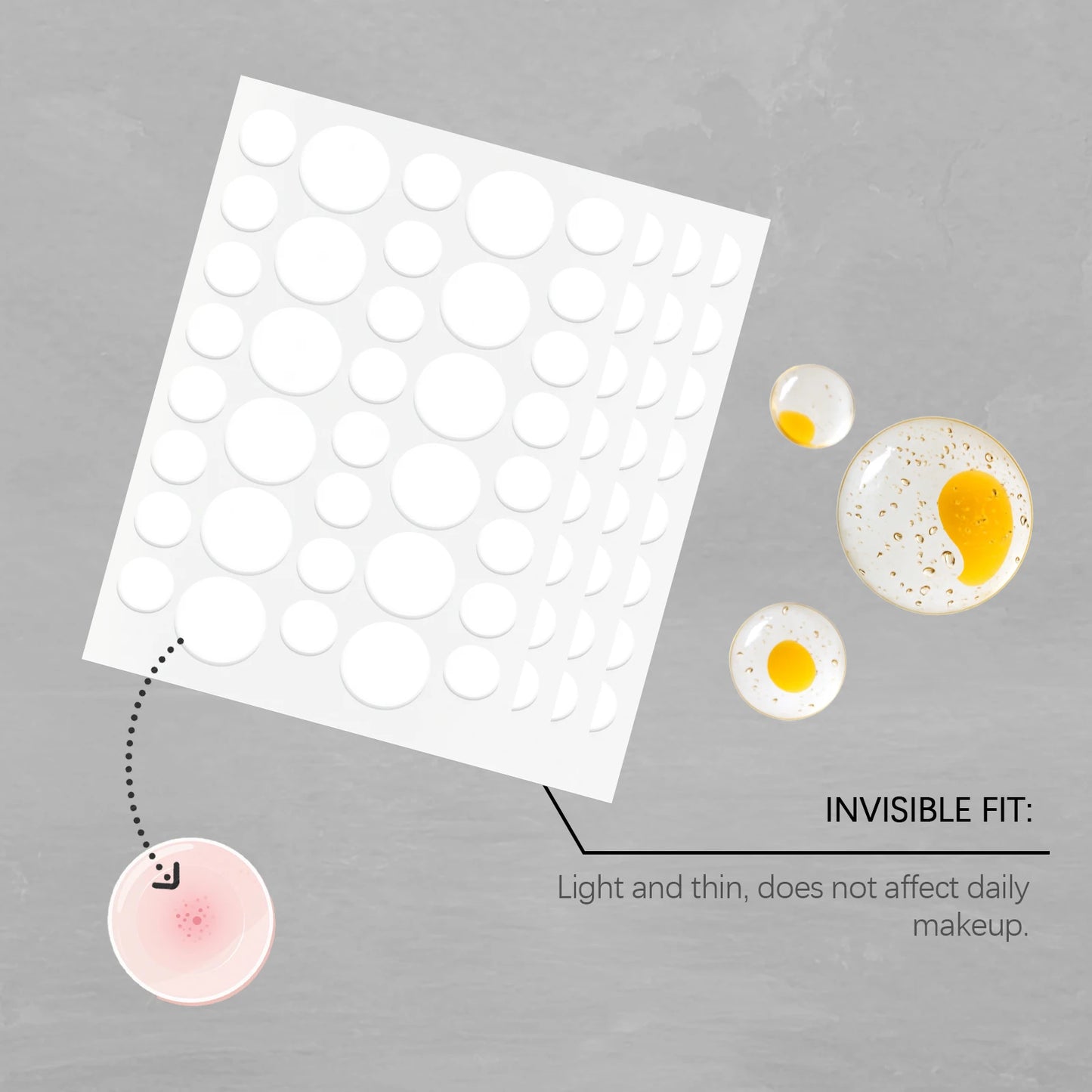 Tea Tree Oil Acne Patches with Salicylic Acid Hyaluronic Acid Gentle Skin Patches Breathable Invisible Wear 144pcs Daily Use