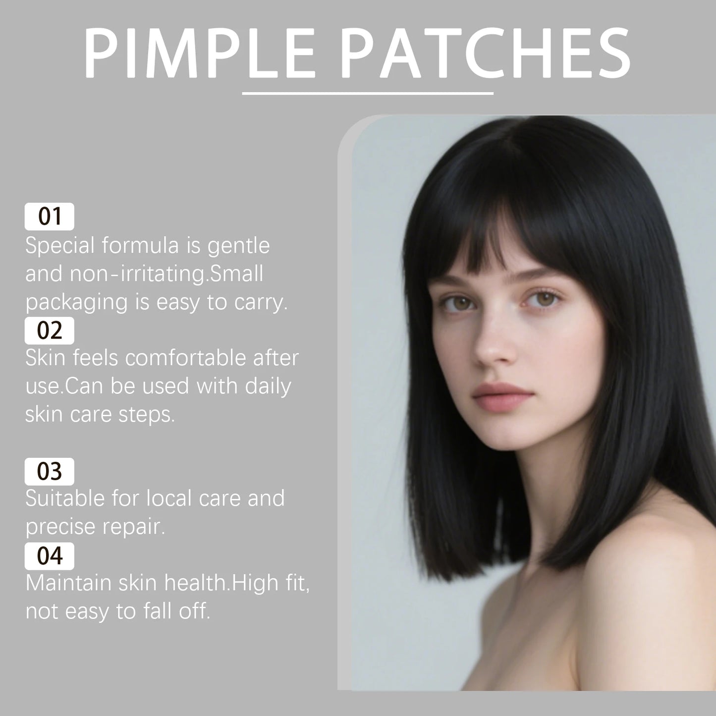 Tea Tree Oil Acne Patches with Salicylic Acid Hyaluronic Acid Gentle Skin Patches Breathable Invisible Wear 144pcs Daily Use