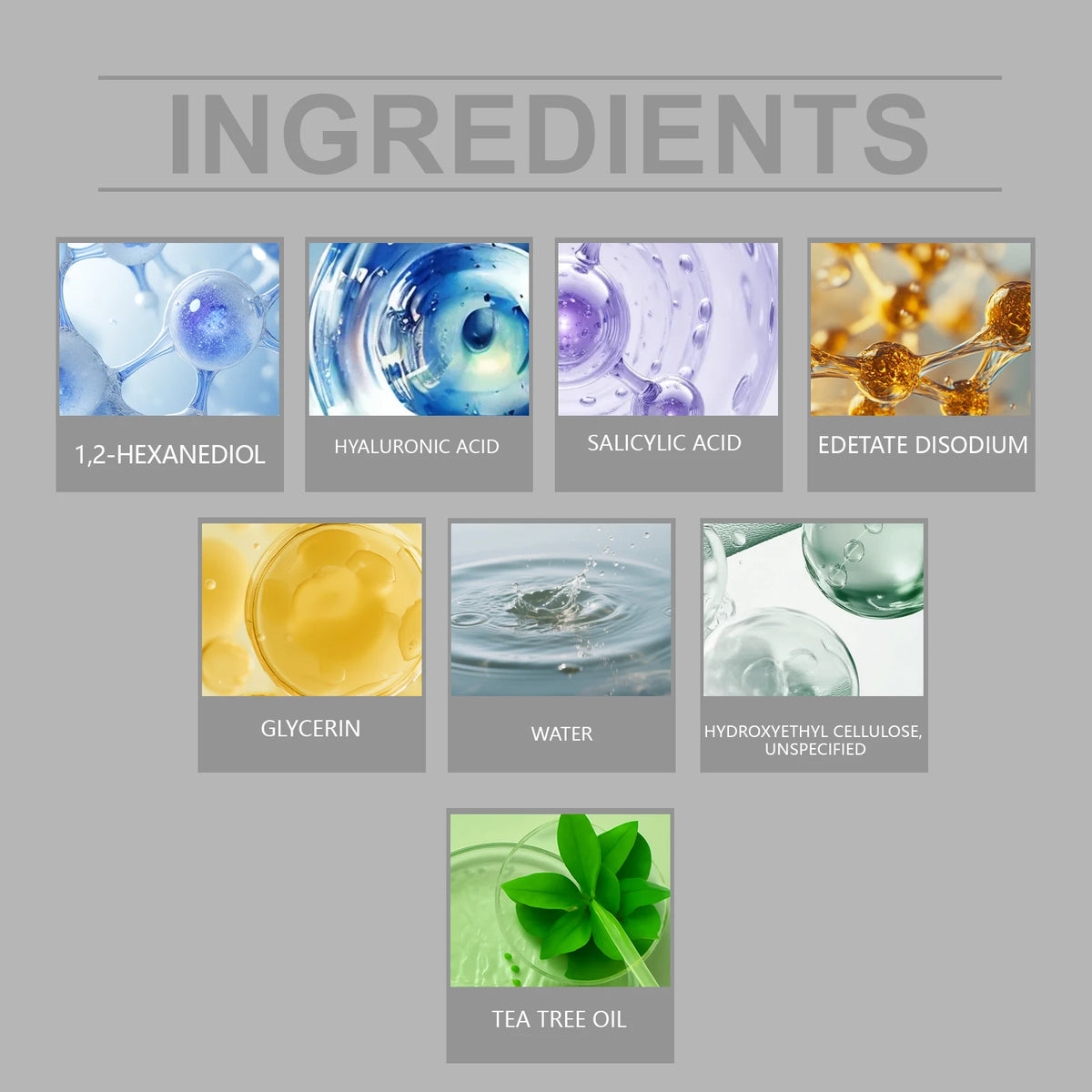 Tea Tree Oil Acne Patches with Salicylic Acid Hyaluronic Acid Gentle Skin Patches Breathable Invisible Wear 144pcs Daily Use